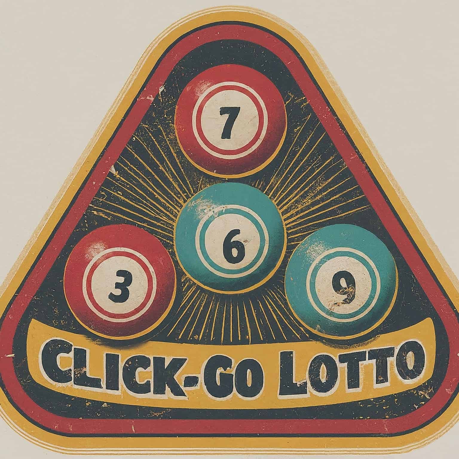 Logo for Click-Go-Lotto containing four lottery balls above the phrase.